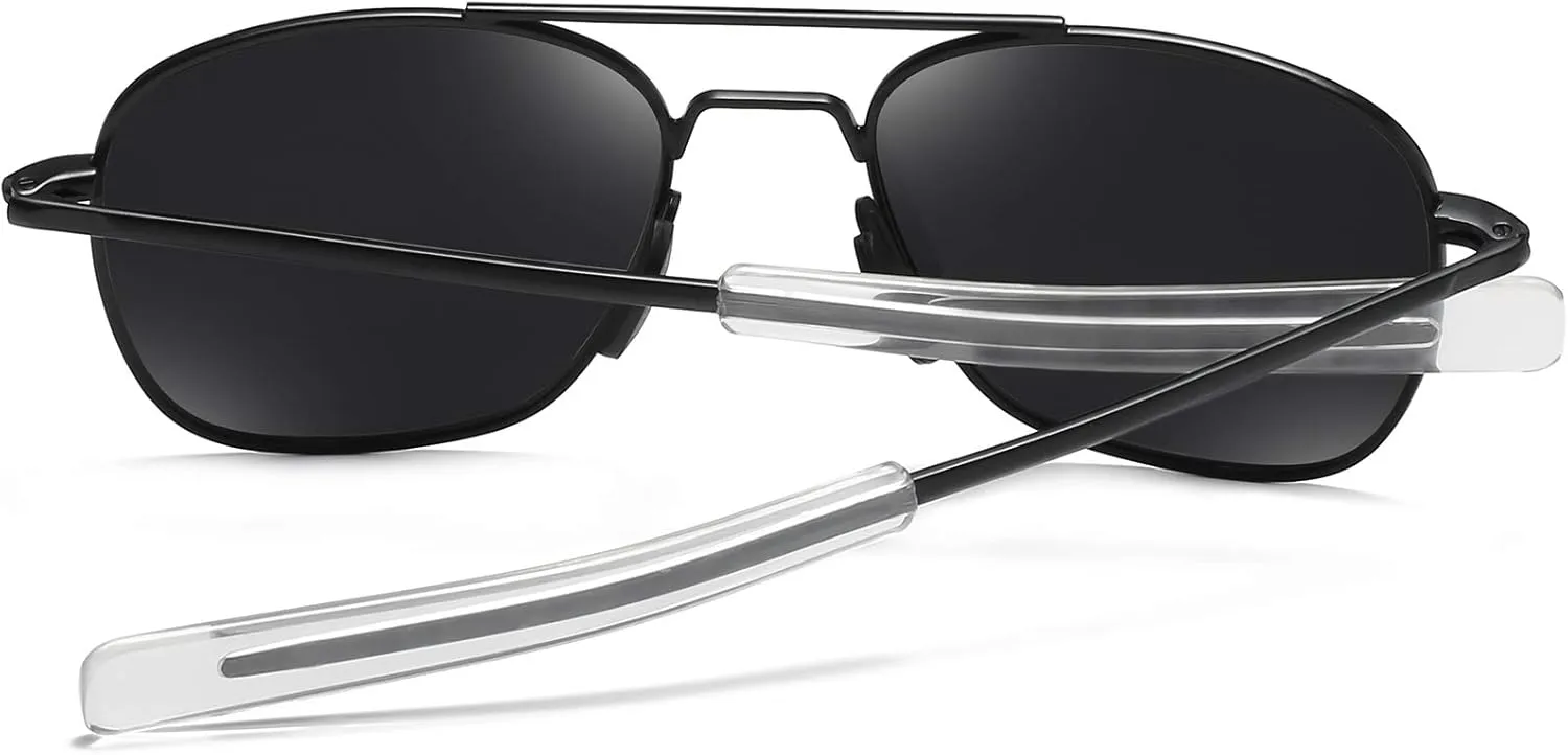 Men's Aviator Sunglasses American Army Military Pilot Polarized Sunglasses Bayonet Temples