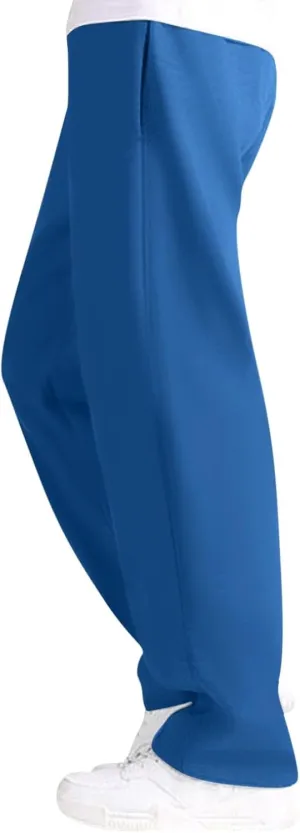 Men's Baggy Sweatpants Fleece Straight Leg Casual Pants Elastic Waist Athletic Workout Jogger Sweat Pants Fall Winter