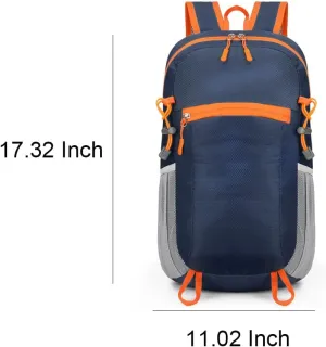 Men's Outdoor Travel Hiking Mountaineering Backpack with Laptop Compartment for Camping Sports and Adventure (Dark Blue)