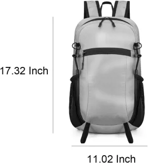 Men's Outdoor Travel Hiking Mountaineering Backpack with Laptop Compartment for Camping Sports and Adventure (Grey)