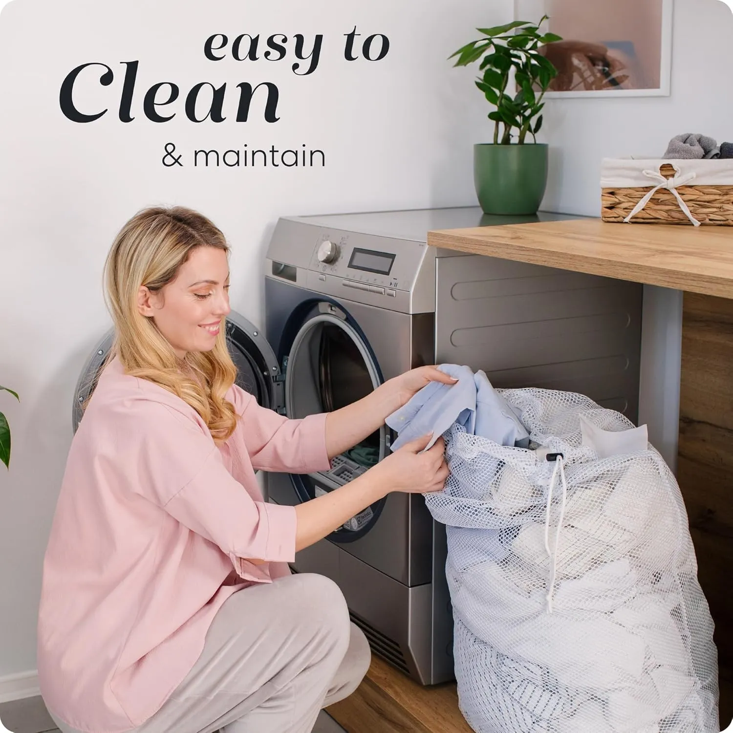 Mesh XL Laundry Bags - Pack of 2 - Large 24" x 36" - Durable, Machine Washable with Secure Drawstring Closure - Perfect for College Dorms, Laundromats, Apartments (White)