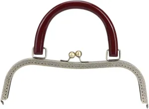 Metal Purse Frame Handle Bag Kiss Clasp Lock for DIY Craft Bag, Purse Making, Bag Making, 10'' x 7.7''