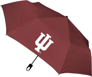 Mini Compact Storm Umbrella - NCAA Logo 42” Coverage, Folds to 11 Inches- Swivel Clip on Handle - Water, Wind & Rust Resistant, and Flexible Frame