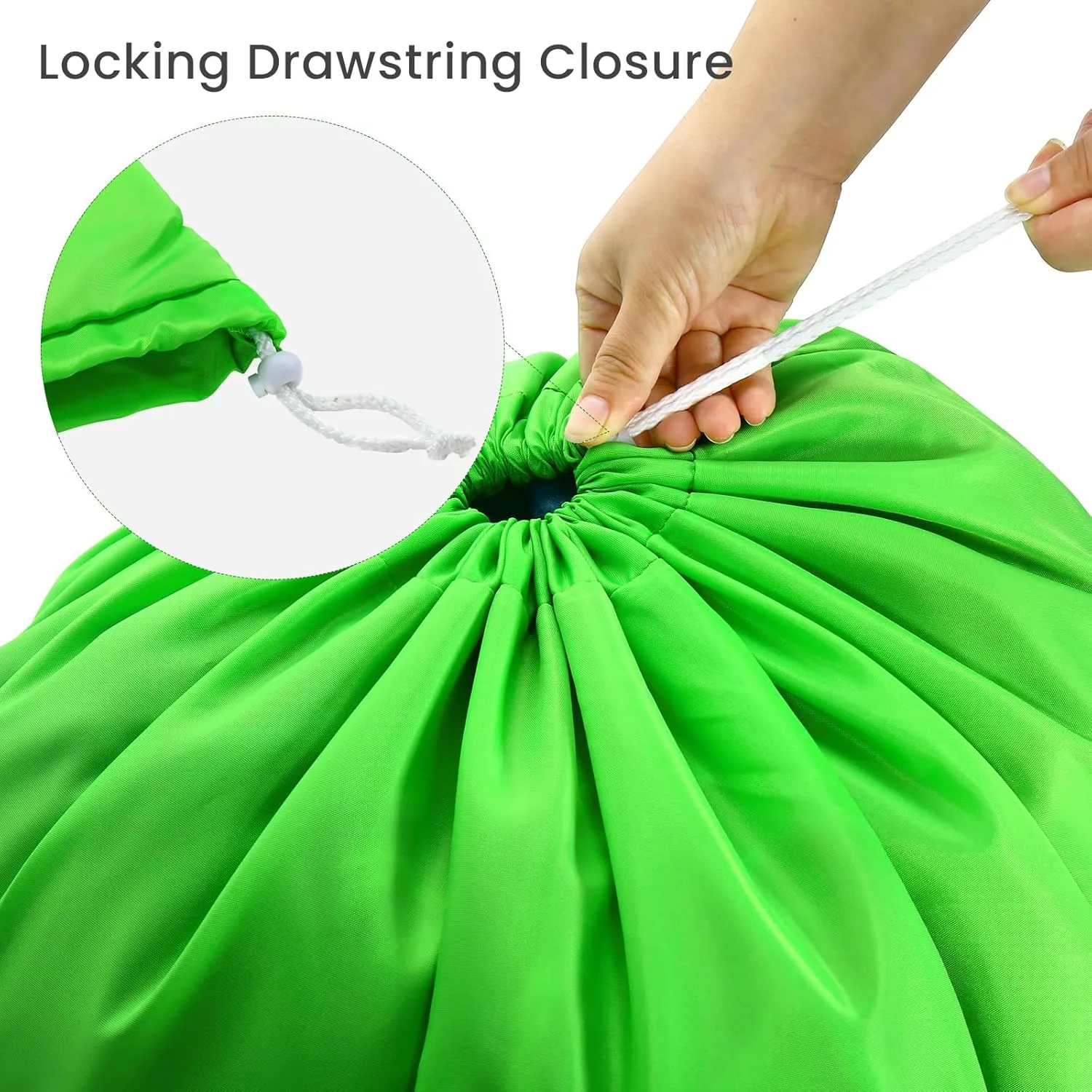 Miss Promation Travel Laundry Bag, Nylon Laundry Bag-Machine Washable Dirty Clothes Organizer with Drawstring，Easy Fit a Laundry Hamper or Basket 28" x 38" (Grass Green)
