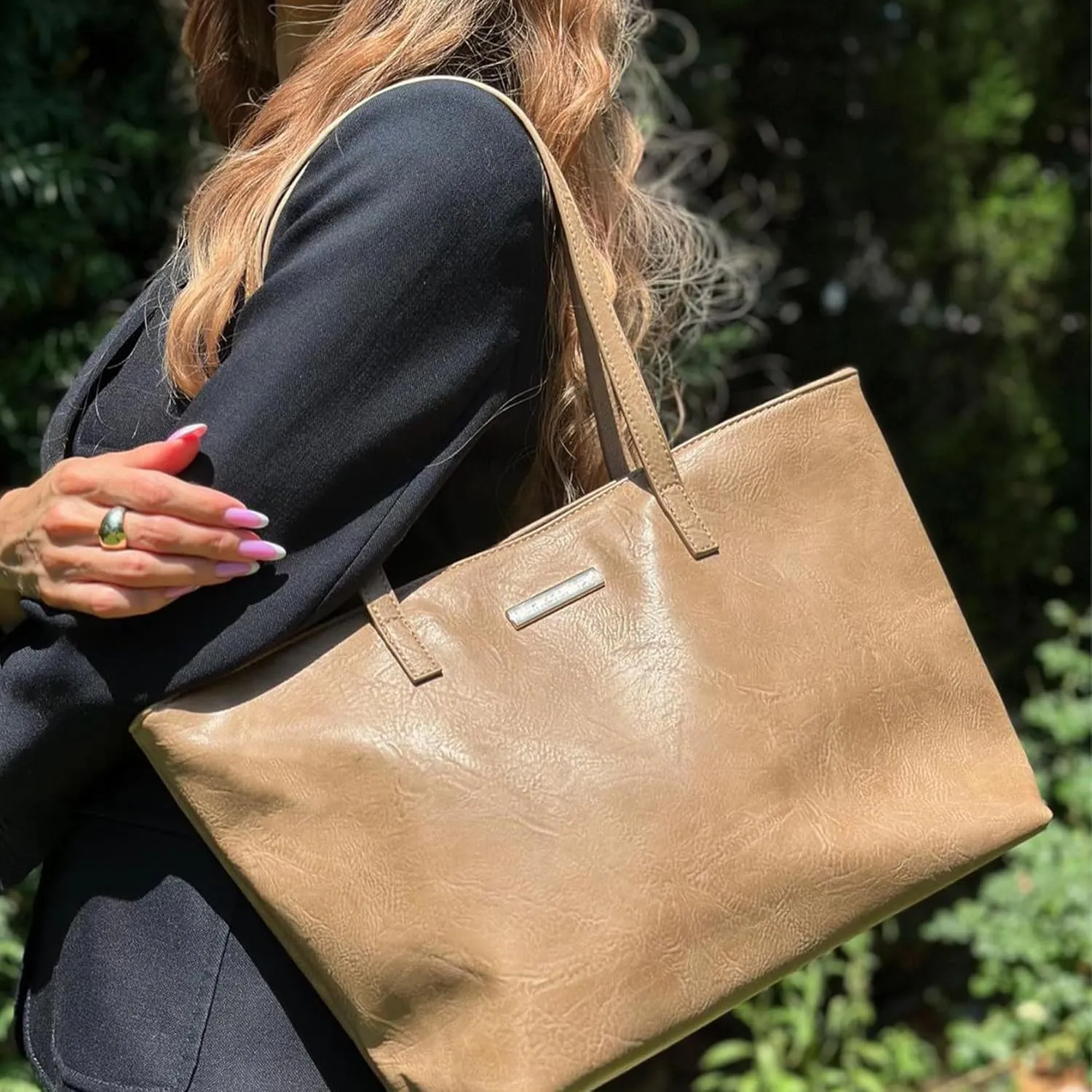 Montana West Tote Bags for Women Shoulder Handbag Casual Work Satchel Purses with Zipper