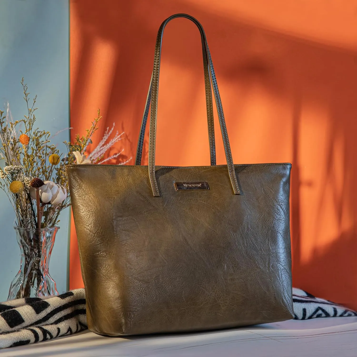 Montana West Tote Bags for Women Shoulder Handbag Casual Work Satchel Purses with Zipper