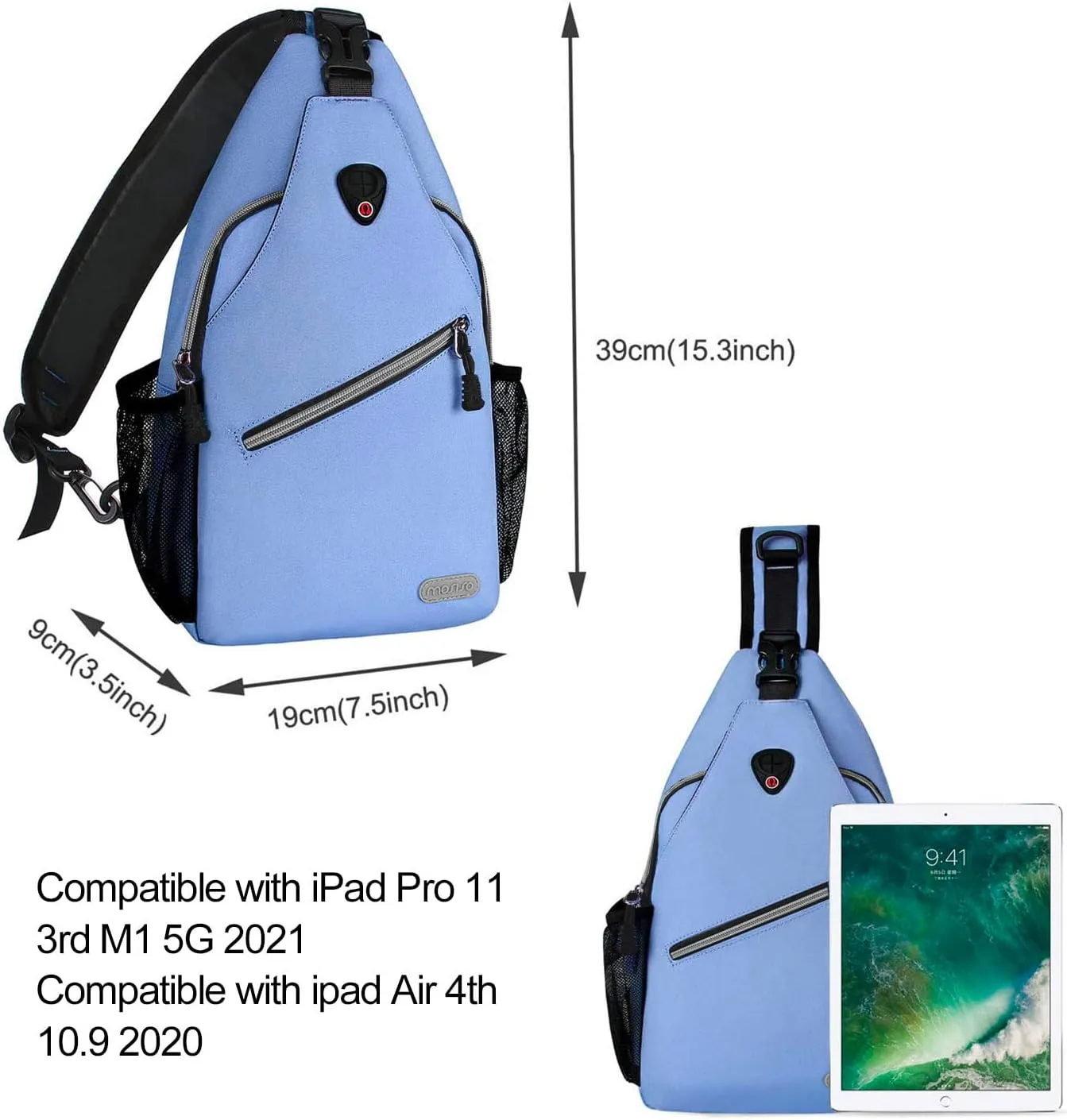 MOSISO Sling Backpack, Multipurpose Crossbody Shoulder Bag Travel Hiking Daypack