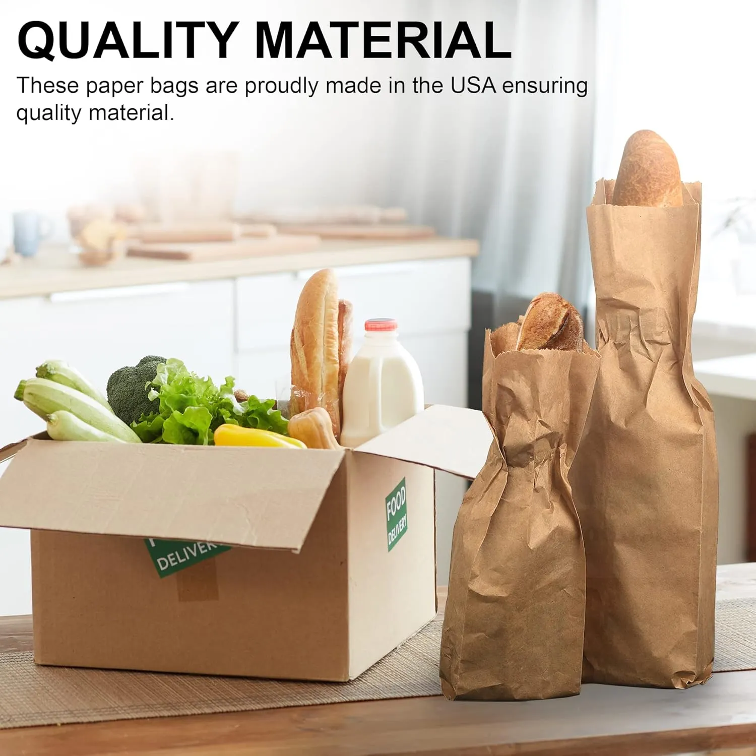 MT Products Brown Quart Wine Paper Bags 4.5" x 2.5" x 16" - Disposable Paper Gift Bags - Pack of 100
