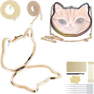 MUFUN Metal Frame Resin Clutch Craft Accessories Alloy Frames Chain for DIY Handmade Bag Purse Resin Clutch, Anti-Rust, and Durable, with 26 pcs Tools, Without Silicone Mold