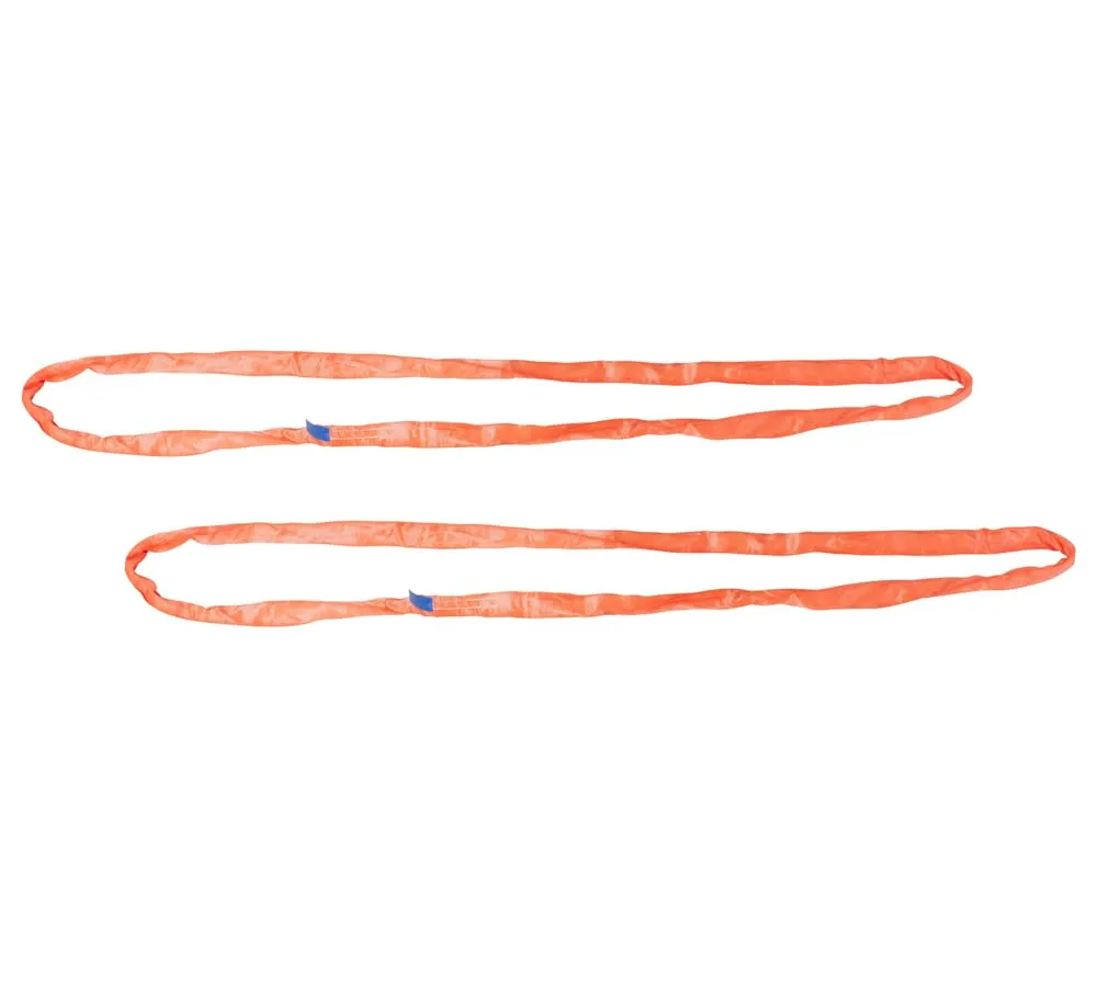 Mytee Products (2 Pack) Endless Round Sling 20' Orange 40000# Vertical, 32000# Choker, 80000# Basket Crane Rigging Hoist Wrecker Recovery