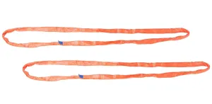 Mytee Products (2 Pack) Endless Round Sling 20' Orange 40000# Vertical, 32000# Choker, 80000# Basket Crane Rigging Hoist Wrecker Recovery