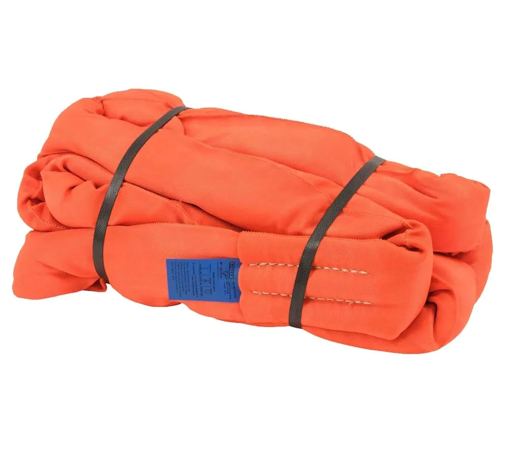 Mytee Products (2 Pack) Endless Round Sling 20' Orange 40000# Vertical, 32000# Choker, 80000# Basket Crane Rigging Hoist Wrecker Recovery