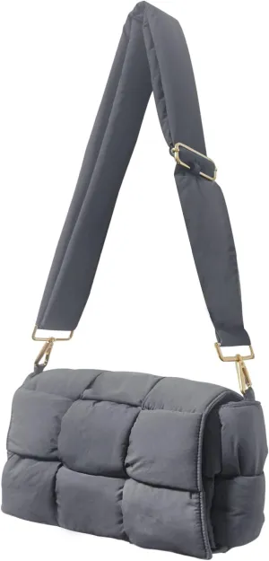 NAARIIAN Shoulder bags for women, Light-weight small puffer purses waterproof, hand-woven puffy bag crossbody handbag