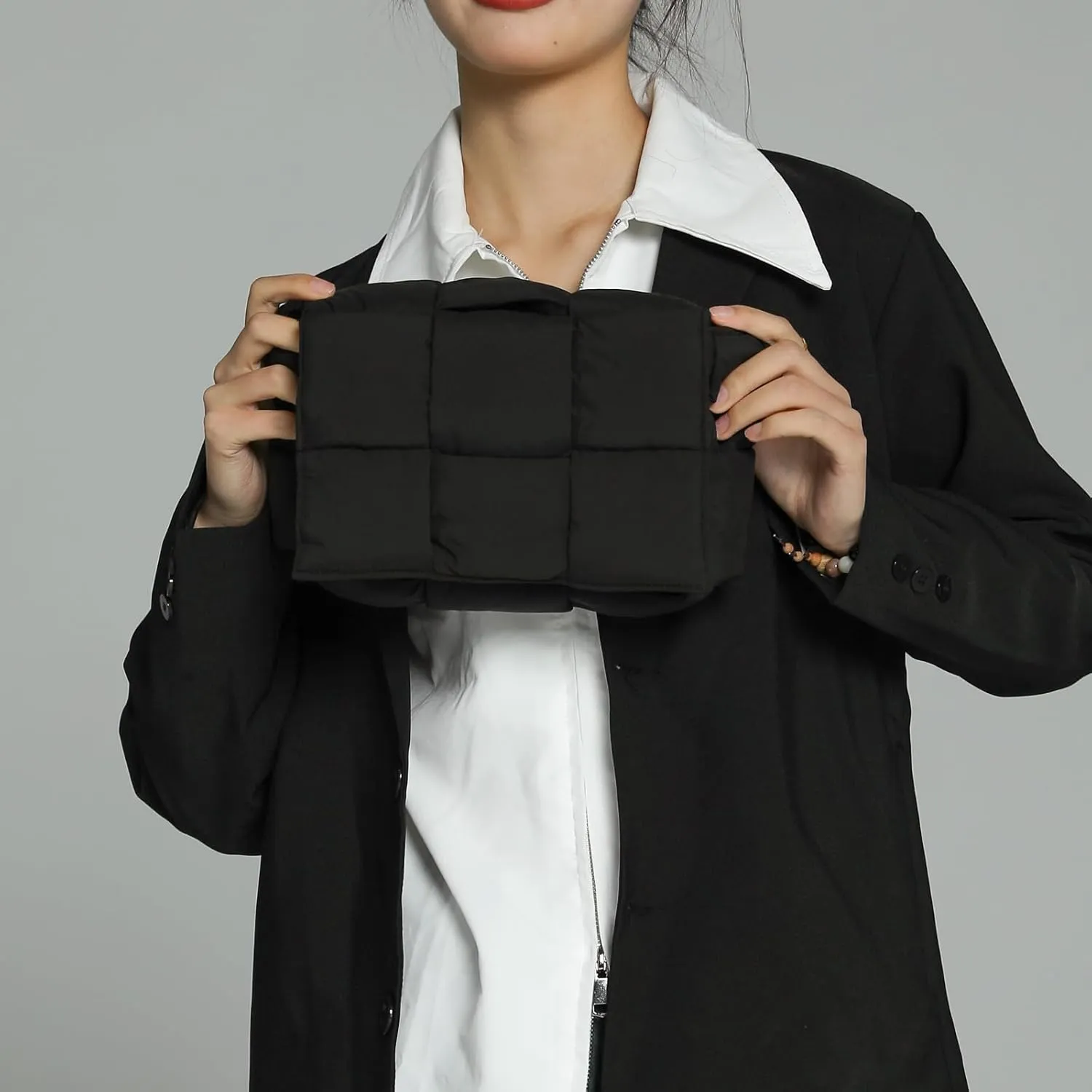 NAARIIAN Shoulder bags for women, Light-weight small puffer purses waterproof, hand-woven puffy bag crossbody handbag