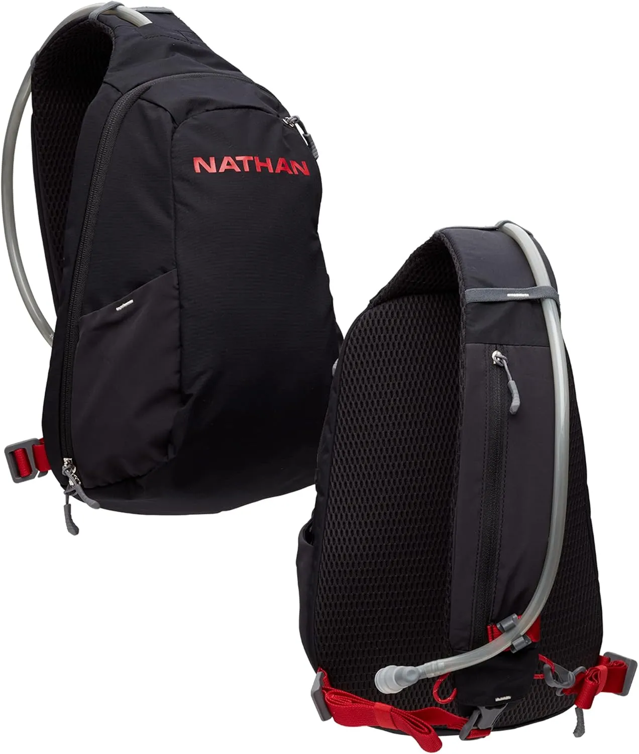 Nathan Limitless 8L Hydration Sling, Two Side Pockets & Small Zipper Stash Pocket for Essential Storage, Breathable & Moisture Wicking