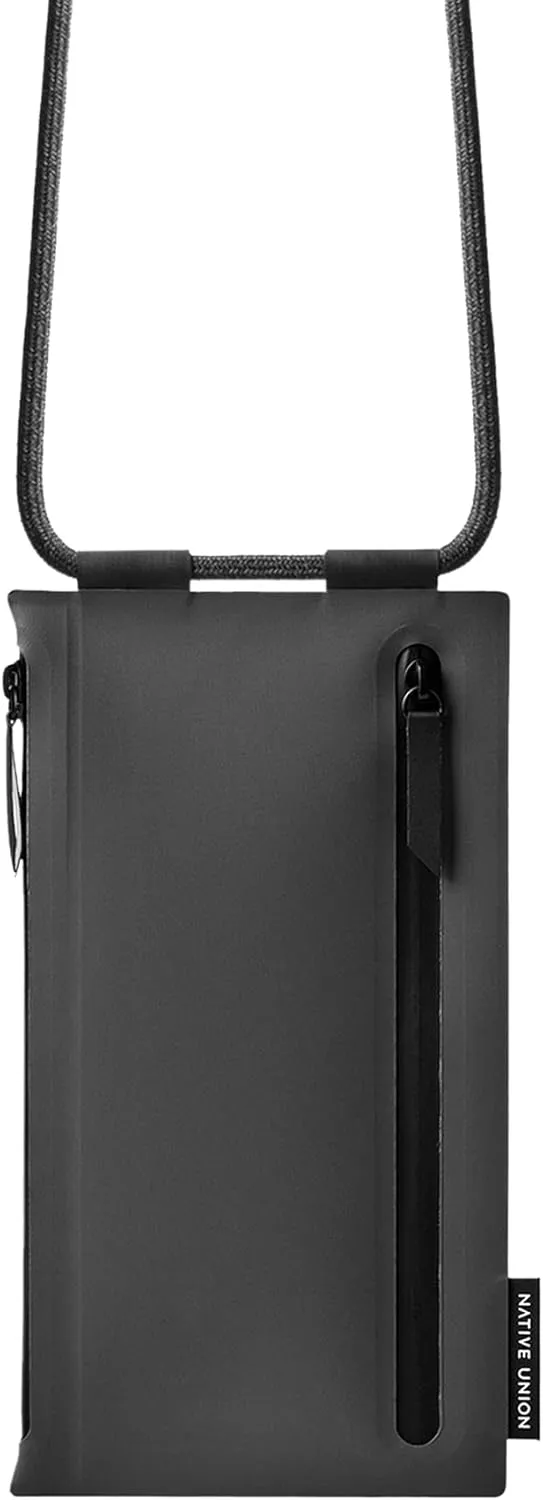 Native Union Sling Tech Carrier – Water-Repellent Adjustable Crossbody Pouch for Phone & Essentials, Stores Cards, Cash, Keys & More – 2 Zippered Compartments with Light Protection (Slate)