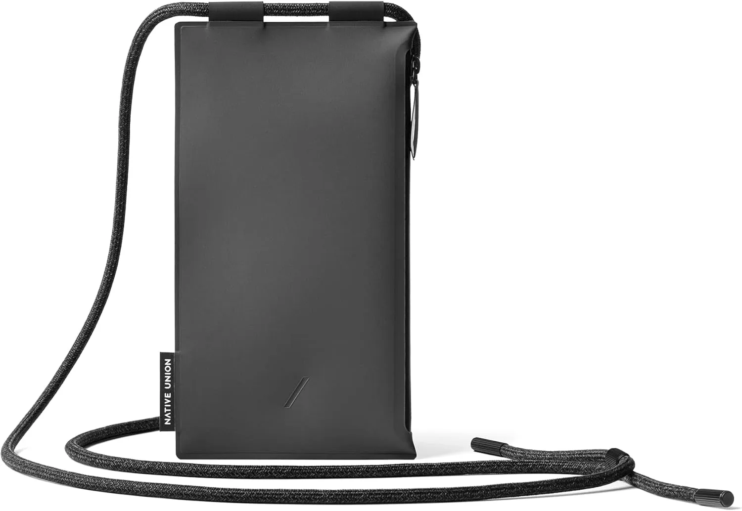 Native Union Sling Tech Carrier – Water-Repellent Adjustable Crossbody Pouch for Phone & Essentials, Stores Cards, Cash, Keys & More – 2 Zippered Compartments with Light Protection (Slate)