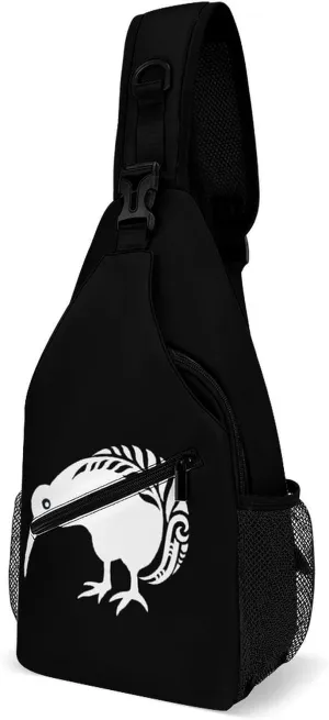 New Zealand Kiwi Fern Crossbody Bag Multipurpose Over Shoulder Sling Backpack Travel Chest Side Pouch Daypack