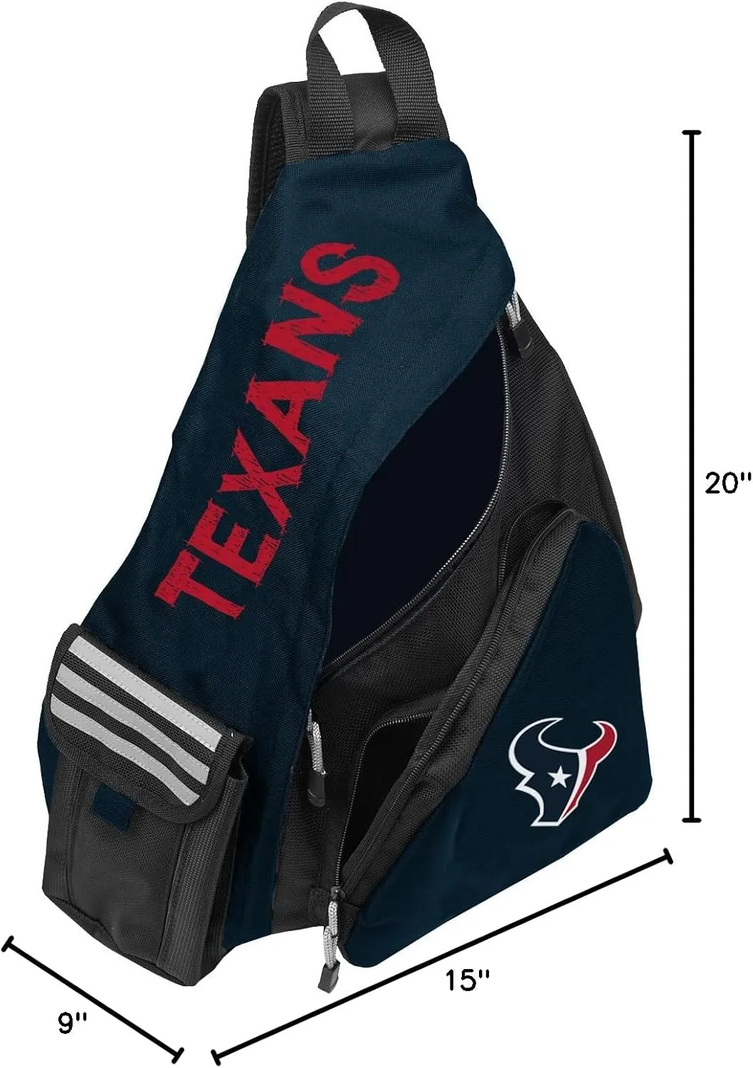 NFL Houston Texans "Leadoff" Sling Backpack, 20" x 9" x 15"