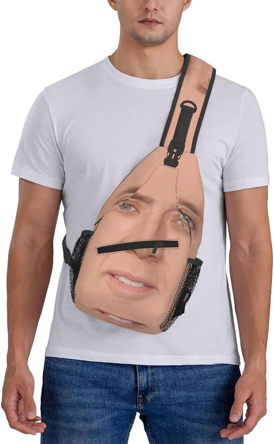 Nic-olas Cage Crossbody Bag Sling Shoulder Backpack, for Outdoor Travel,Sports,Camping,Hiking,Shoulder Bags