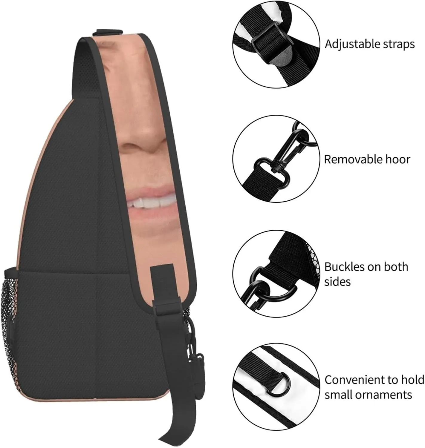 Nic-olas Cage Crossbody Bag Sling Shoulder Backpack, for Outdoor Travel,Sports,Camping,Hiking,Shoulder Bags