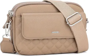 nuoku Small Crossbody Purse for Women, Double Zipper Crossbody Bags for Women Small Size with Phone Pocket