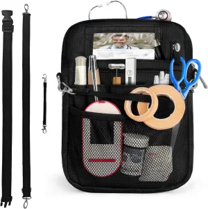 Nurse Fanny Pack for Women with Stethoscope Holder - Medical Fanny Pack and Pouch Organizer, Small Utility Waist Bag for Nursing Tools and Supplies, Ideal Nurse Belt bag (Black)