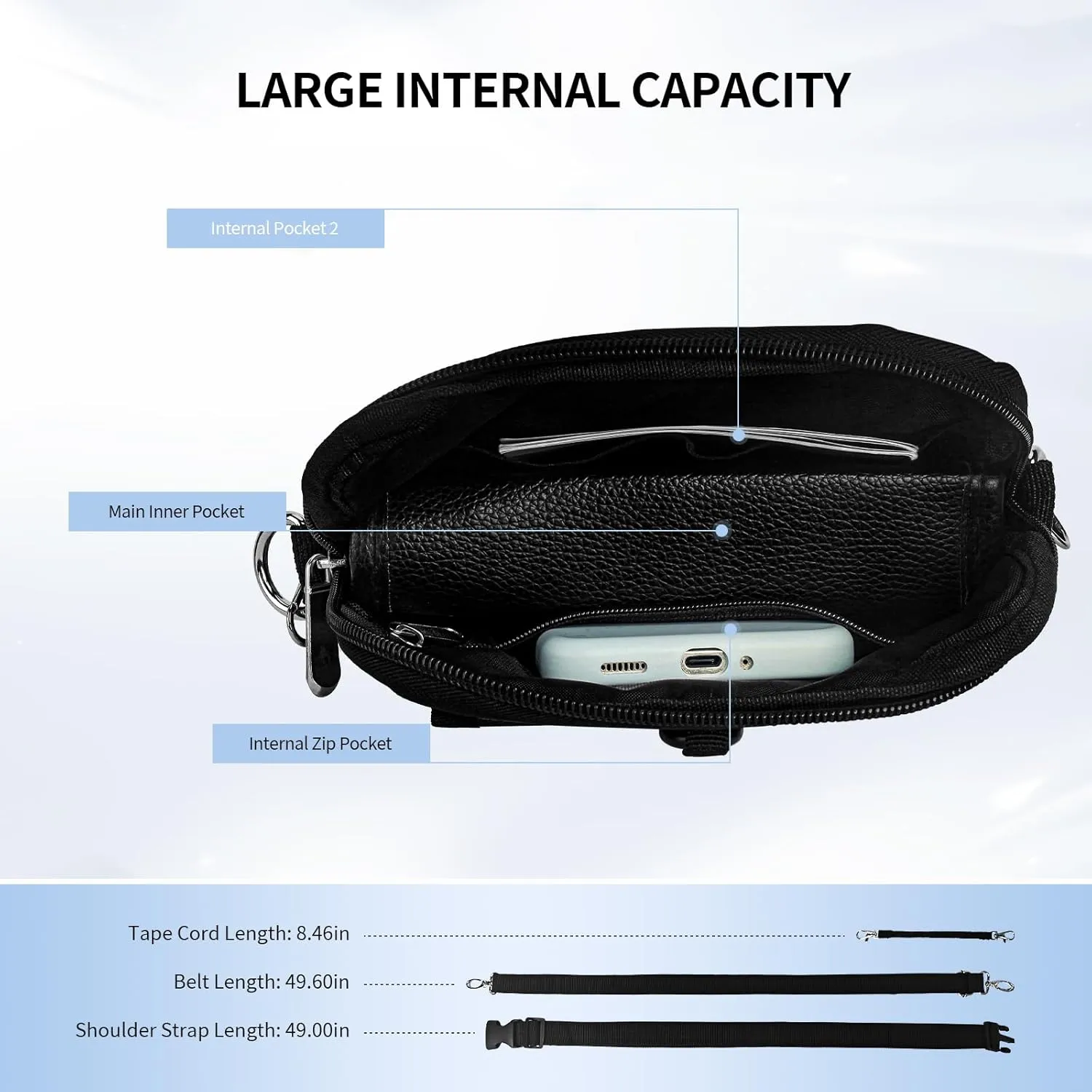 Nurse Fanny Pack for Women with Stethoscope Holder - Medical Fanny Pack and Pouch Organizer, Small Utility Waist Bag for Nursing Tools and Supplies, Ideal Nurse Belt bag (Black)