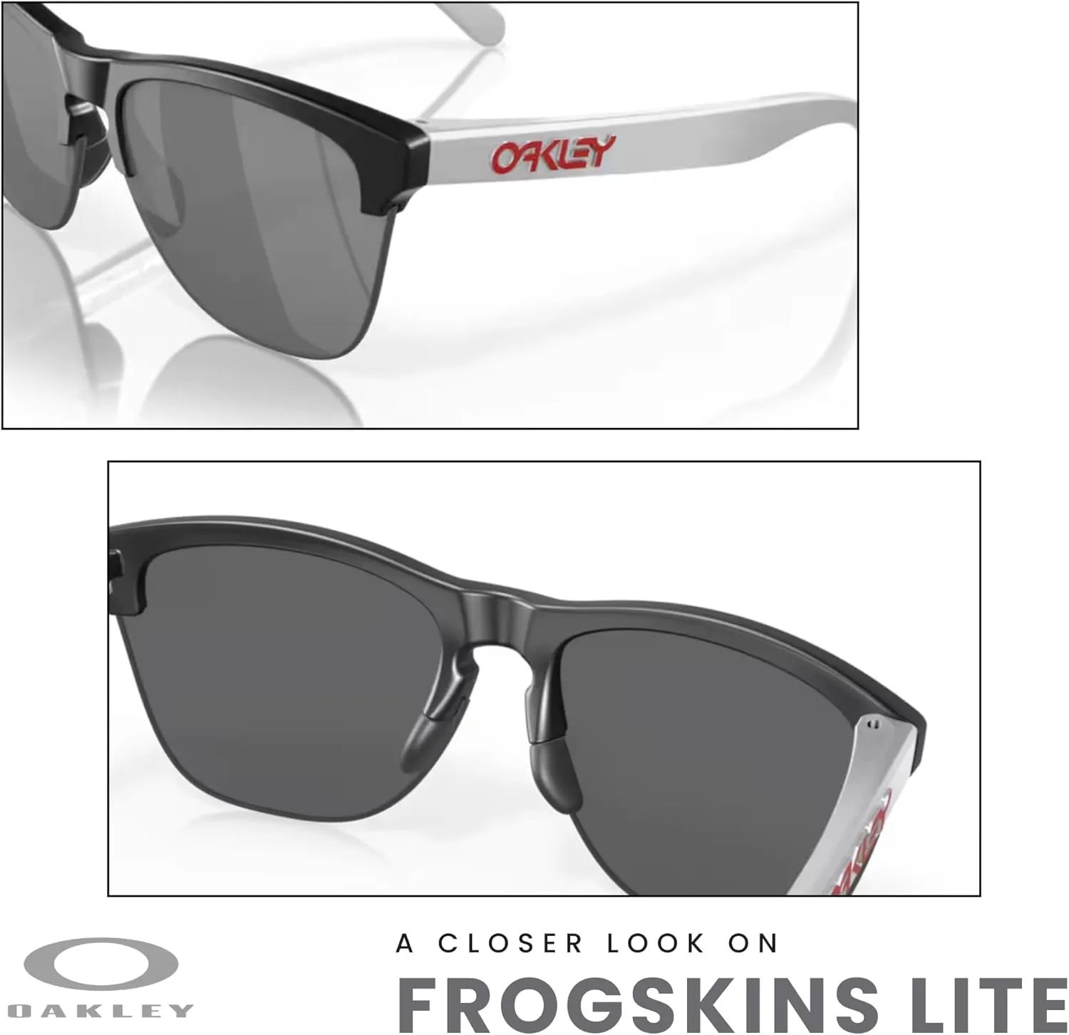 Oakley Frogskins Lite OO9374 Round Sunglasses for Men   BUNDLE Accessory Leash   Designer iWear Kit