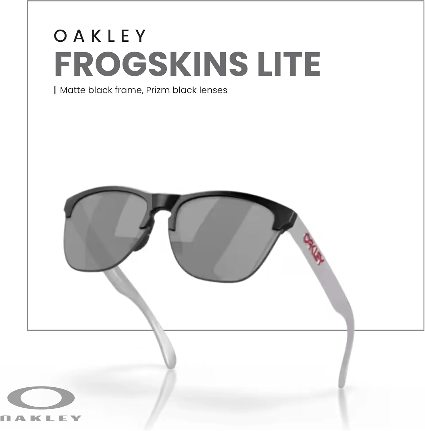 Oakley Frogskins Lite OO9374 Round Sunglasses for Men   BUNDLE Accessory Leash   Designer iWear Kit
