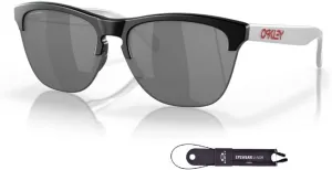 Oakley Frogskins Lite OO9374 Round Sunglasses for Men   BUNDLE Accessory Leash   Designer iWear Kit