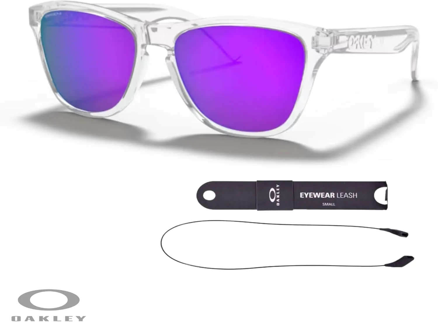 Oakley Kids Frogskins Xs OJ9006 Round Junior Sunglasses   BUNDLE Leash  Designer iWear Care Kit
