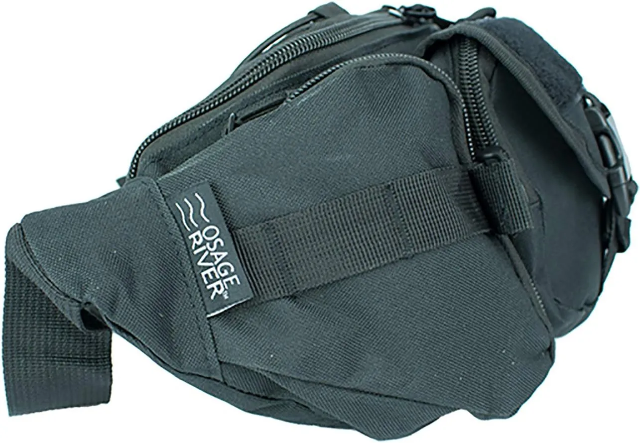 OSAGE RIVER Tactical Fanny Pack with 5 Compartments, 900D Waist Pack for Hiking, Fishing, Hunting, or Gym, Everyday Crossbody Belt Bag