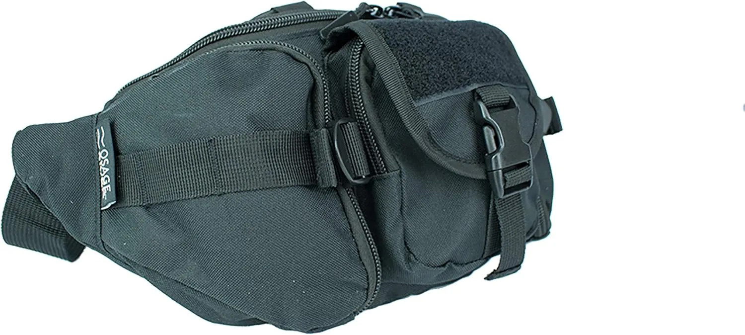 OSAGE RIVER Tactical Fanny Pack with 5 Compartments, 900D Waist Pack for Hiking, Fishing, Hunting, or Gym, Everyday Crossbody Belt Bag