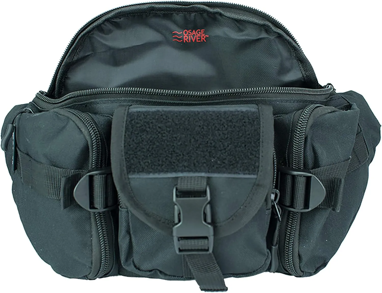 OSAGE RIVER Tactical Fanny Pack with 5 Compartments, 900D Waist Pack for Hiking, Fishing, Hunting, or Gym, Everyday Crossbody Belt Bag