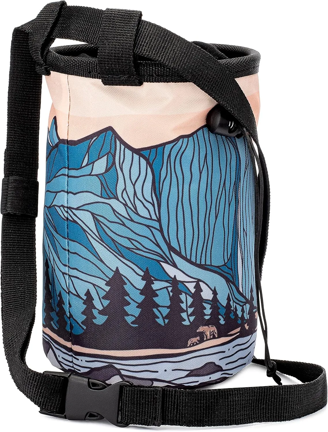 OSO Supply - Climbing Chalk Bag for Adults and Kids, Drawstring Closure, Adjustable Waist Belt, Indoor/Outdoor Training, Rock Climbing, Bouldering or Weightlifting