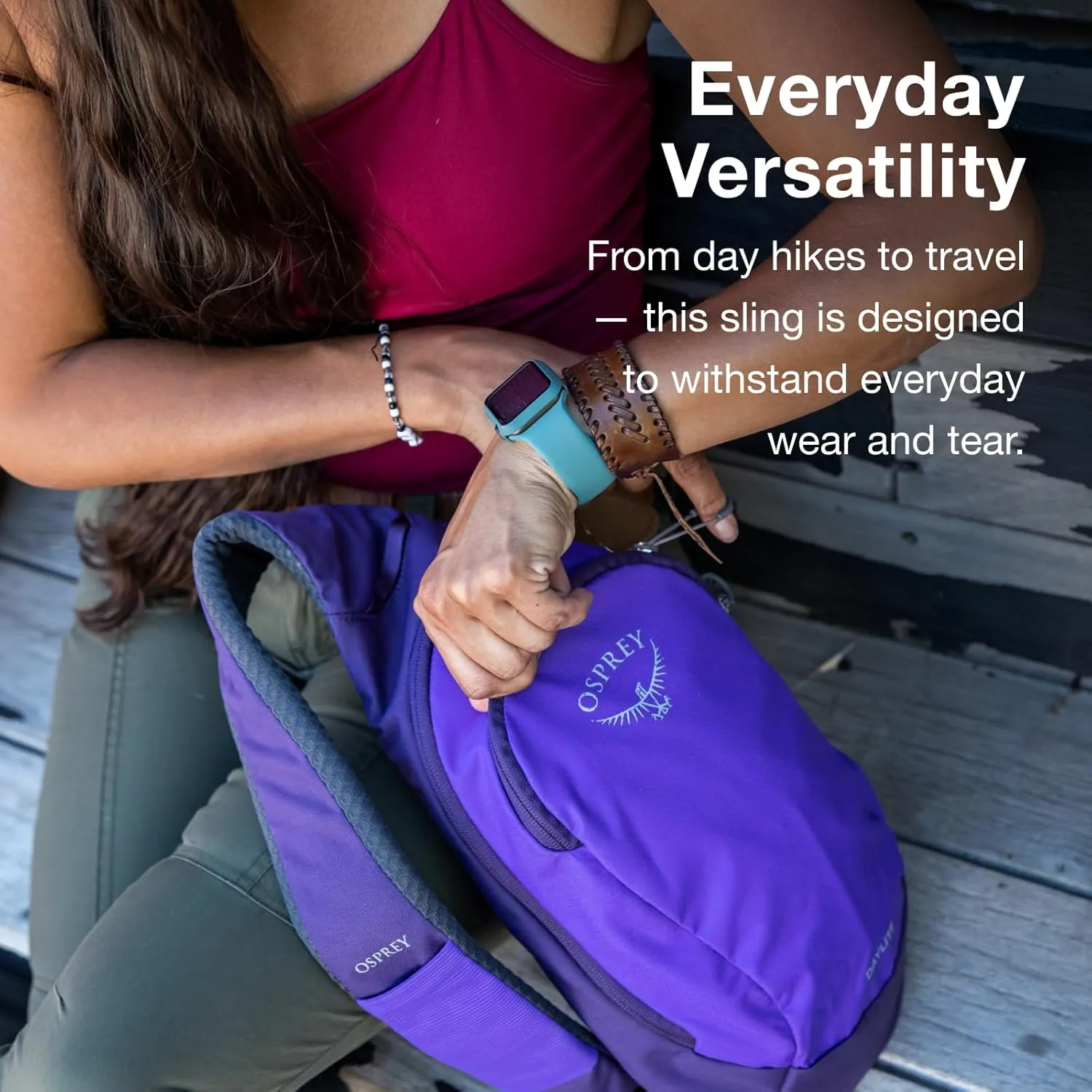 Osprey Daylite Shoulder Sling Bag, Blue Spikemoss/Alkaline
