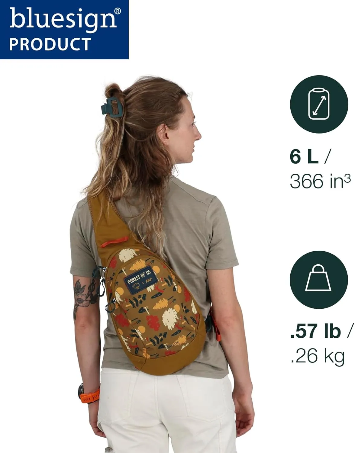 Osprey Daylite Shoulder Sling Bag, Blue Spikemoss/Alkaline