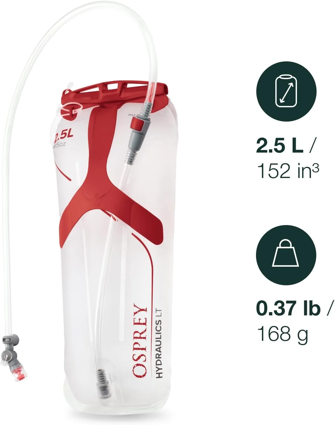 Osprey Hydraulics LT 2.5L Backpack Water Reservoir with Bite Valve