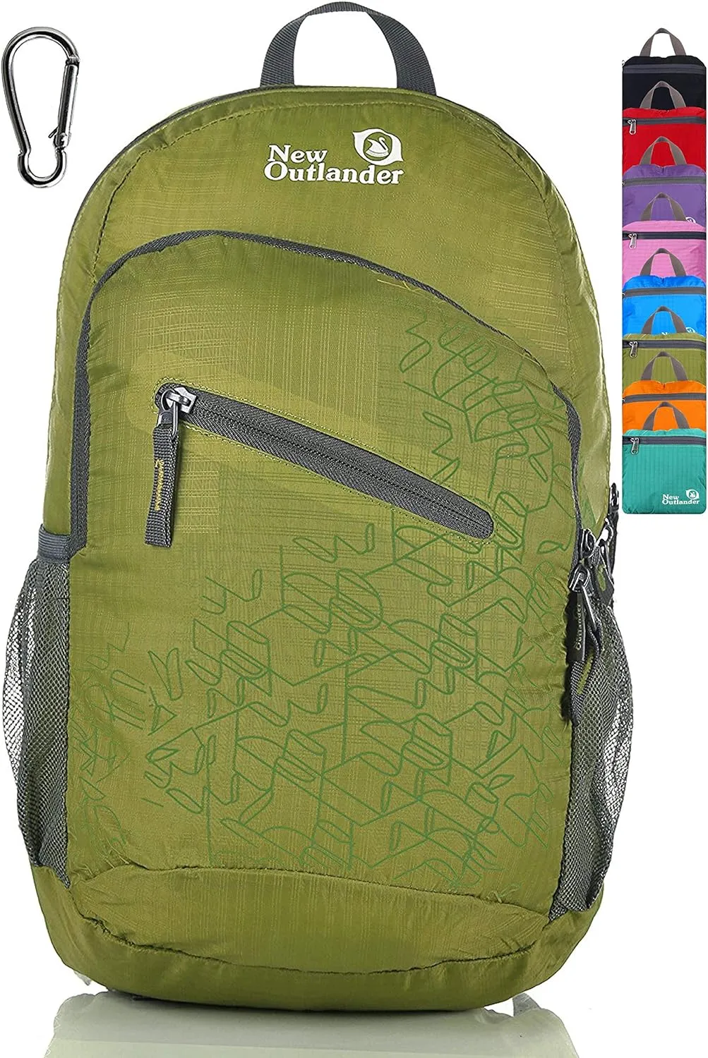 Outlander Packable Handy Lightweight Travel Hiking Backpack Daypack, Green