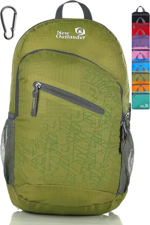 Outlander Packable Handy Lightweight Travel Hiking Backpack Daypack, Green