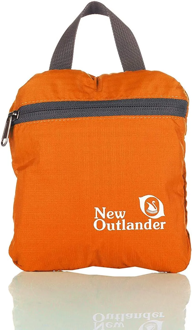 Outlander Packable Handy Lightweight Travel Hiking Backpack Daypack-Orange-L
