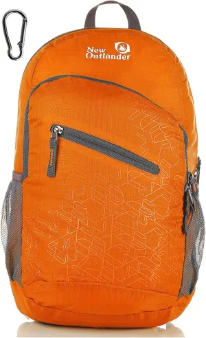Outlander Packable Handy Lightweight Travel Hiking Backpack Daypack-Orange-L