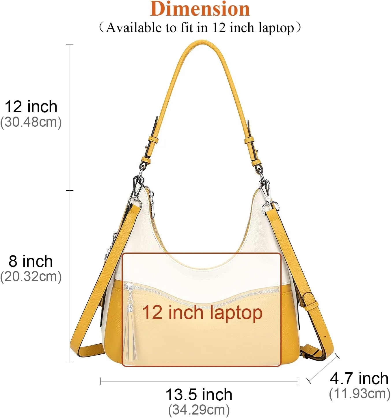 Over Earth Genuine Leather Hobo Bags for Women Medium Soft Purses Casual Shoulder Bag and Handbags