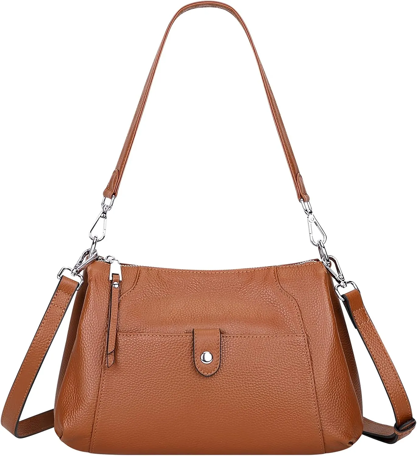 Over Earth Genuine Leather Small Hobo Crossbody Bags for Women Shoulder Purses and Handbags