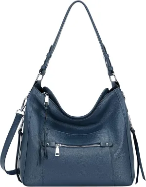 Over Earth Hobo Purses and Handbags for Women Genuine Leather Shoulder Bag Crossbody Purse