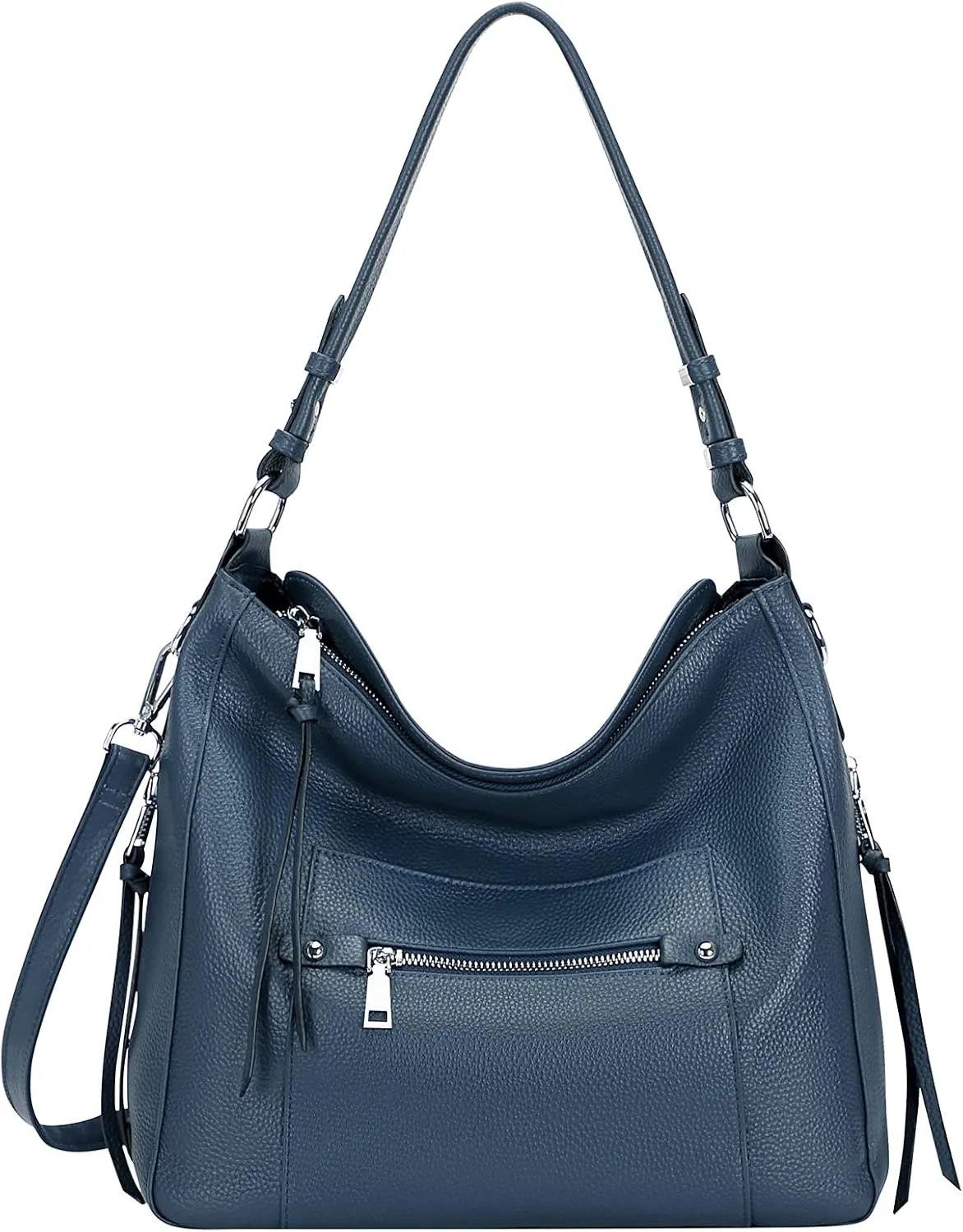 Over Earth Hobo Purses and Handbags for Women Genuine Leather Shoulder Bag Crossbody Purse