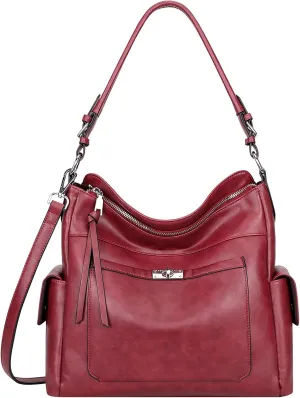 Over Earth Leather Hobo Purses and Handbags for Women Ladies Shoulder Crossbody Purse