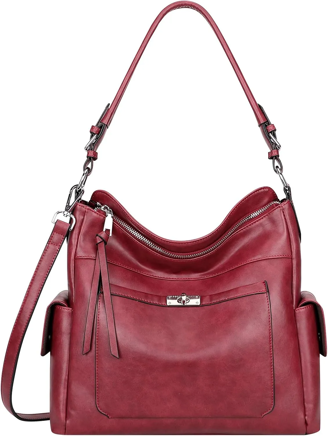 Over Earth Leather Hobo Purses and Handbags for Women Ladies Shoulder Crossbody Purse