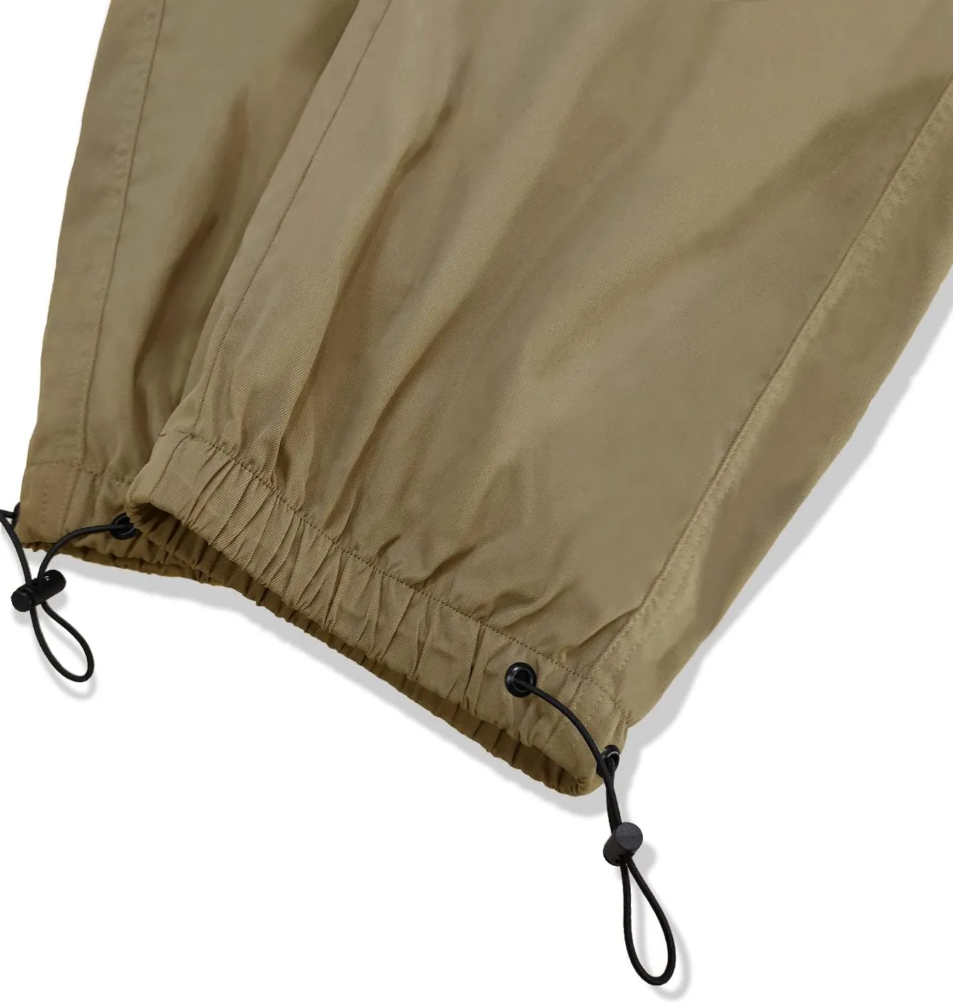 OYOANGLE Men's Cargo Pants Elastic Waist Flap Pockets Hip Hop Baggy Harem Pants
